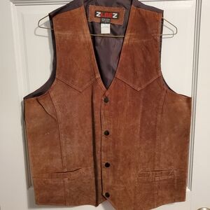 Men's Vintage ZLEEZ Brown Suede Vest
